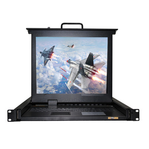 17英寸1U机架式vga 16端口IP远程网络Kvm交换机Ip Kvm控制台 - Product Image 1