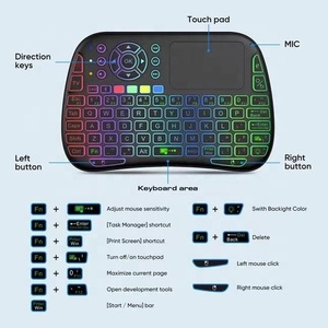 M9 Mini <strong>Keyboard</strong> With Touchpad for <strong>Android</strong> TV Box Smart TV PC Ipad Voice Search LED Backlit <strong>Keyboard</strong> Wireless Remote <strong>Control</strong>