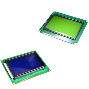 LCD-Karte Gelber grüner Bildschirm 12864 128 X64 5V Bluescreen-Anzeige ST7920 LCD-Modul - Product Image 1