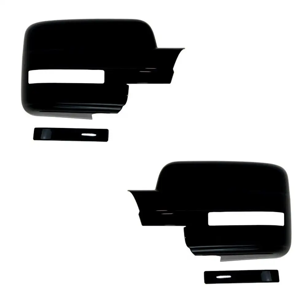 Cubiertas de espejo lateral para Ford F150, color negro, brillo completo, con F-150 de señal de giro, 2009-2014