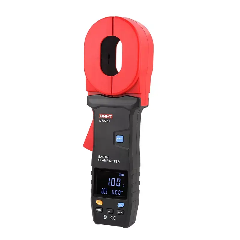 UNI-T ut275 + grampo digital, medidor de medição da resistência da terra no chão, medidor de braçadeira para medir resistência à fonte 0.01 ohms-1000ohms