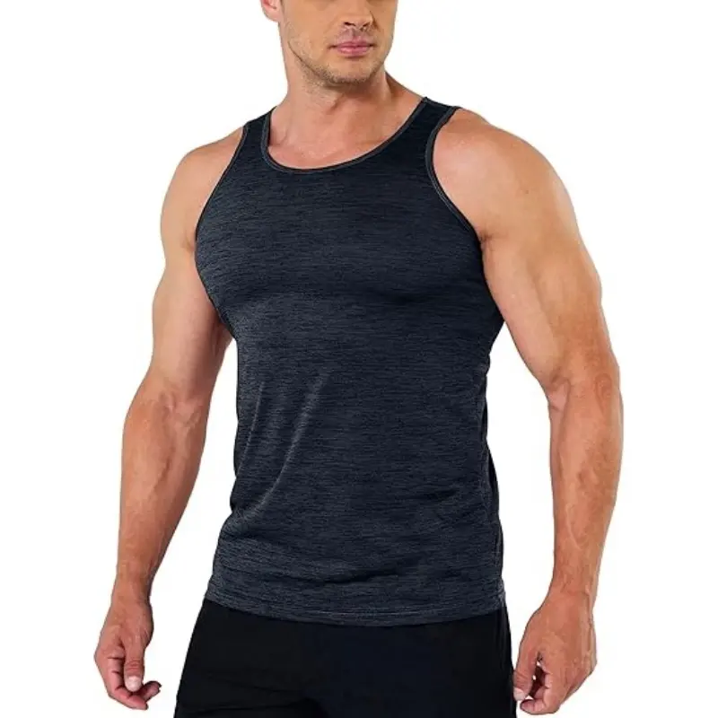 Heren Vesten Met Snelle Droge Training Mouwloze T-Shirt Gym Muscle Shirts Atletische Kleding Bodybuilding Fitness Tank Tops