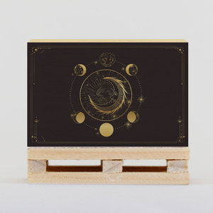 Venta al por mayor 76*76*50 MM Cubo de papel autoadhesivo bloque de notas adhesivas con logotipo rojo impreso para promociones característica paleta de madera - Product Image 3