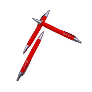 可打印塑料笔塑料廉价多色橡胶涂层圆珠笔橡胶塑料笔 - Product Image 6