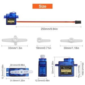 SG90 Micro DC Getriebe motor für RC Roboter - Product Image 5