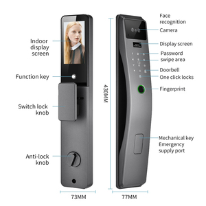 Tuya App Phone sblocco remoto wifi Smart Lock 3d riconoscimento del volto digitale blocco della porta con codice Nfc blocco della chiave di sicurezza - Product Image 6