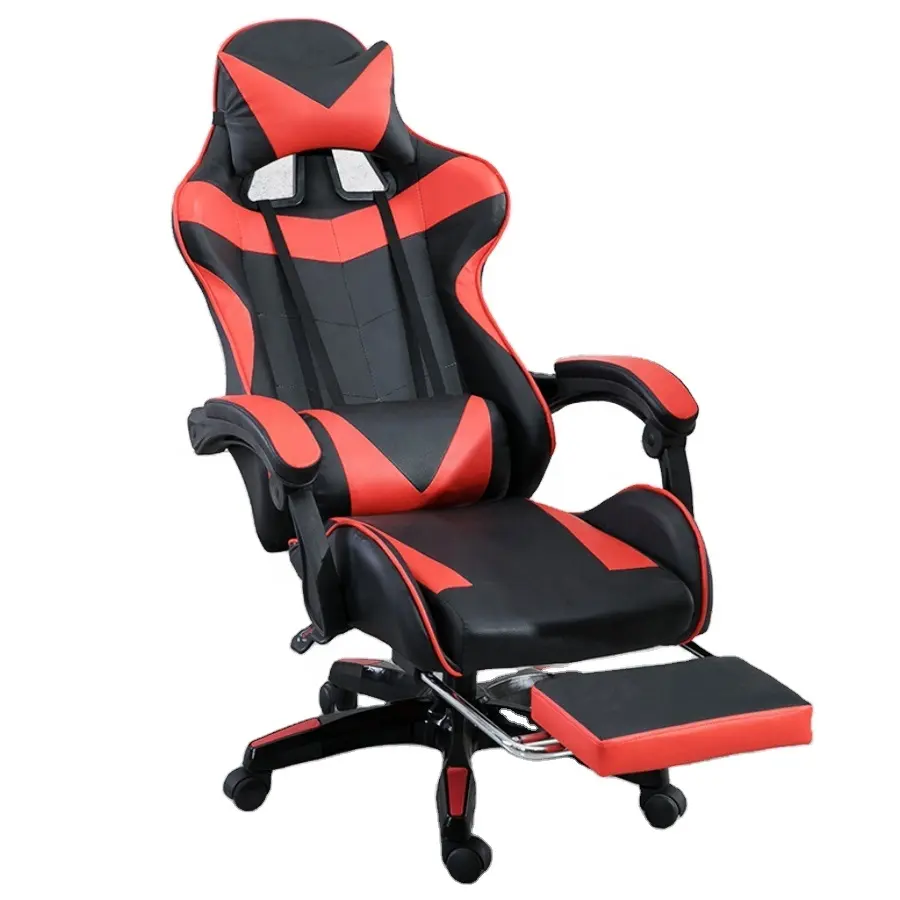 Dropshipping. Exclusivo. Rojo y negro de cuero de la PU económico de E-silla deportiva para los jugadores de PC