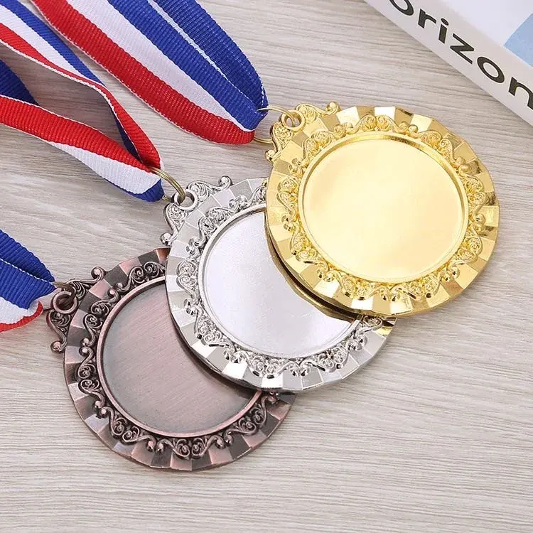Großhandel hochwertige individuelle Gold-Silber-Bronze-Glitzer-Medaille Auszeichnungsmedal mit Sternen