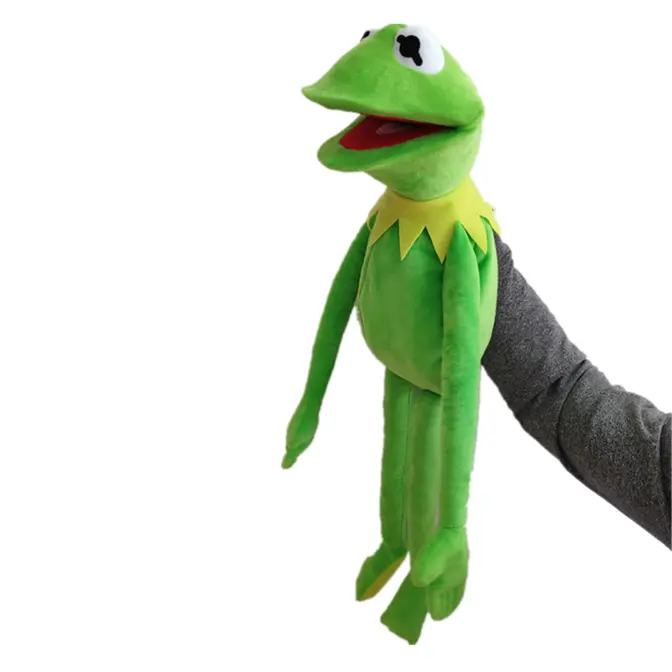 Caco Sapo Boneca Sesame Street Frog Brinquedo De Pelúcia Fantoche De Mão Grande