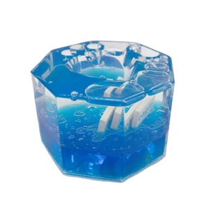 六角形液体填充 3D 雕像浮动玩具纸重量