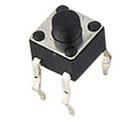 6X6 boyutu plastik düğme Metal platePCB kartı anahtarı 4Pin PC terminalleri siyah düğme mikro Dip açma-kapama dokunsal anahtarı için - Product Image 3