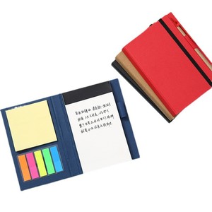 Cuaderno de bolsillo personalizado de diarios baratos con notas adhesivas de papel artesanal y bolígrafo para negocios - Product Image 4