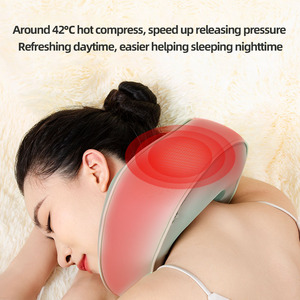 Tragbares intelligentes elektrisches Nackenmassage-Kissen für Entspannung Reisekissen Massage mit Heizung U-förmiges Hals-Massage-Kissen