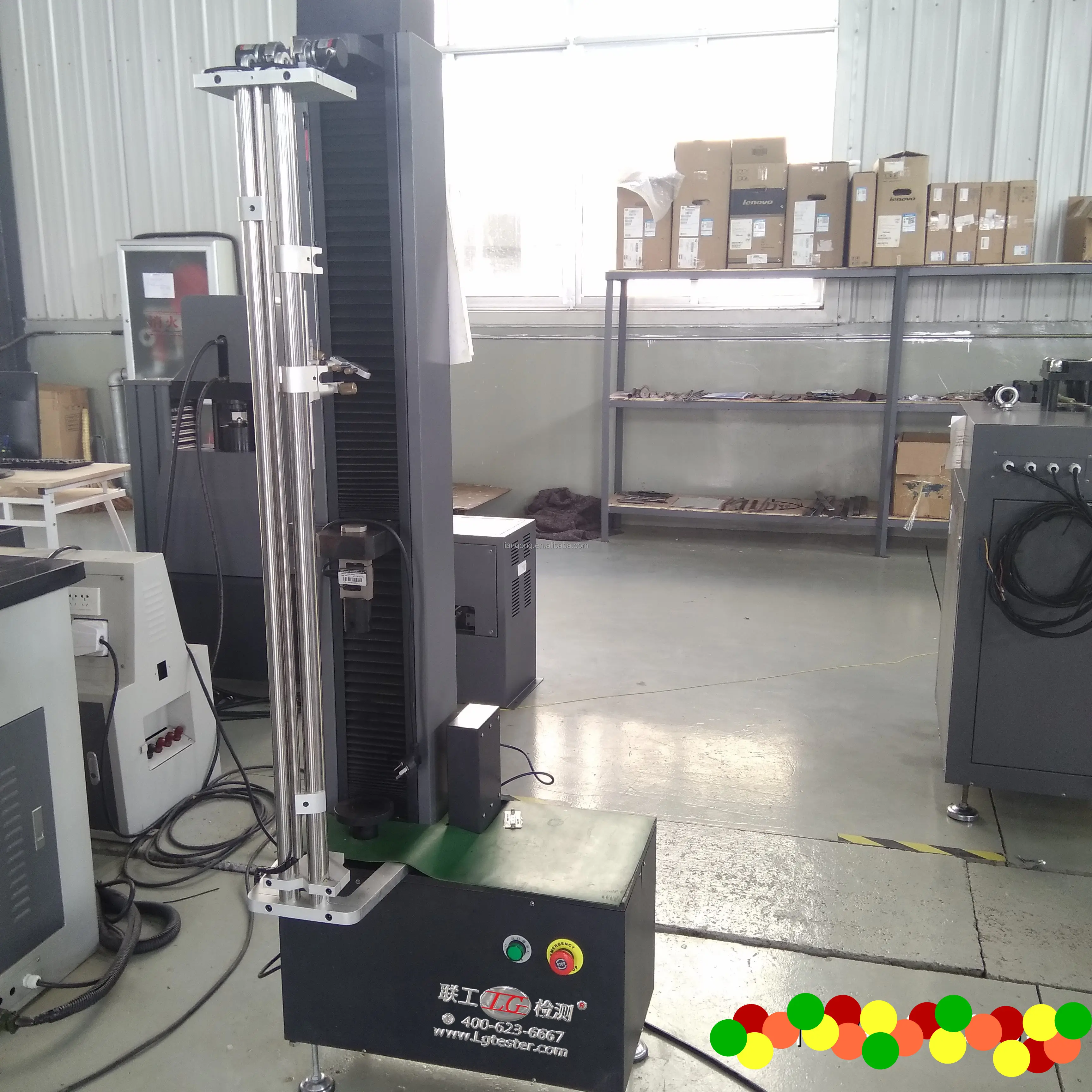 Laboratuvar tekstil kumaş yırtılma çekme güç testi makinesi 5KN