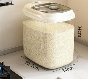 Böcek geçirmez nem geçirmez pirinç kutusu tahıl mühürlü kavanoz mutfak konteyner 10/30KG depolama mutfak konteyner depolama kapaklı kutu - Product Image 2