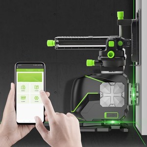 Huepar-Nivel láser S03DG, con funda dura de transporte, función Bluetooth y modo de pulso al aire libre, haz de luz verde 3D, línea de nivel láser de 12 líneas - Product Image 4