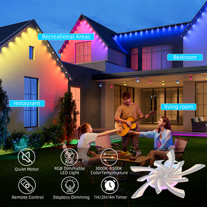 Ventilador de techo LED RGB de 30,3 pulgadas con luz y control remoto y control de aplicación, sincronización de 6 velocidades de engranaje, 7 aspas de ventilador y regulable - Product Image 4