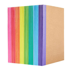 Nuevo 100% pulpa reciclada no tóxica A5 tamaño 70gsm 80gsm Color papel resma 500 hojas 20 papeles de colores artesanales en 20 colores diferentes - Product Image 2