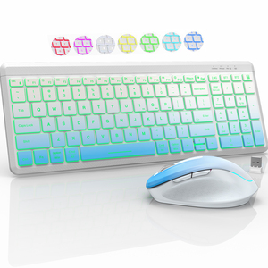 BT Wireless Backlit <strong>Keyboard</strong> for Windows M.ac OS Multi-Device Slim Rechargeable <strong>Keyboard</strong> and <strong>Mouse</strong> with Backlit - Product Image 1