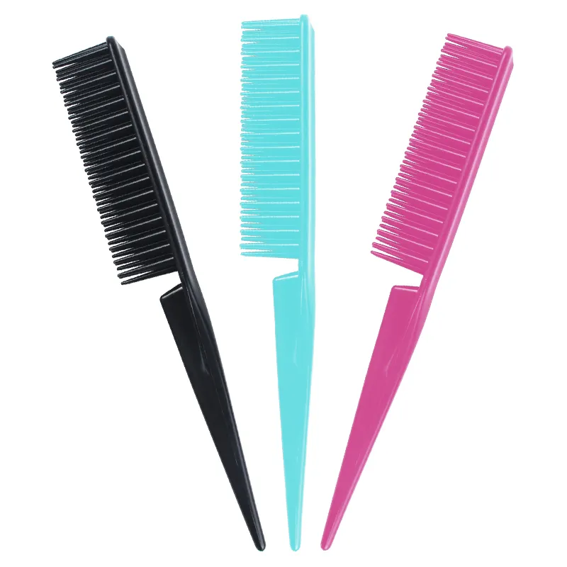 Heißes Produkt Haarkamm Benutzer definierte Farbe Multifunktions-Haars chneidekamm Kunststoff Soft Pointed Tail Comb