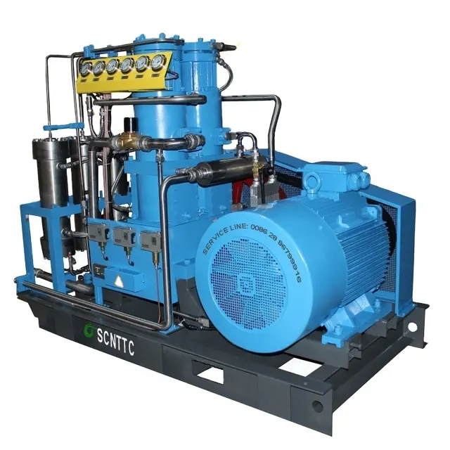 90-150Nm3/h cilindro ad alta pressione a 4 stadi riempimento ossigeno aria Gas compressore alternativo senza olio