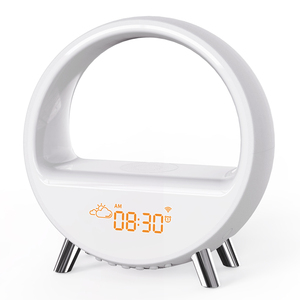 <span class=keywords><strong>Led</strong></span> דקורטיבי צבעוני אור App בקרת אווירה מנורת כחול שן רמקול המיטה להתעורר אור