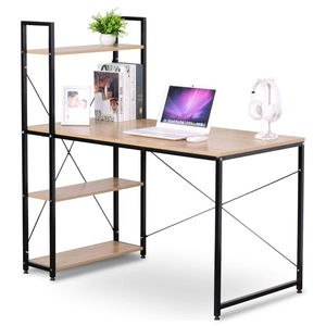 Mesa sencilla y moderna para ordenador portátil, mesa de estudio con estantería para el hogar y la Oficina - Product Image 1