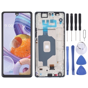 Original LCD Screen for <strong>LG</strong> <strong>Stylo</strong> 6 / K71 LMQ730TM LM-Q730TM LMQ730HA LM-Q730HA Digitizer Full Assembly with Frame