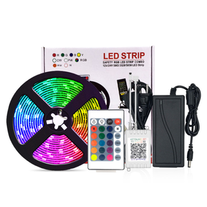 แอปควบคุม BT เพลงนำแถบ SMD 5050 30 Led/meter 5เมตรชุดควบคุมเสียงสมาร์ทนำแถบ RGB 16ล้านเปลี่ยนสี - Product Image 1
