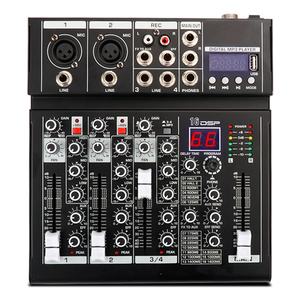 Controlador de DJ profesional/mezclador de consola de Audio interfaz de sistema de escritorio 4 canales estéreo Bluetooth Audio mezclador Digital - Product Image 1