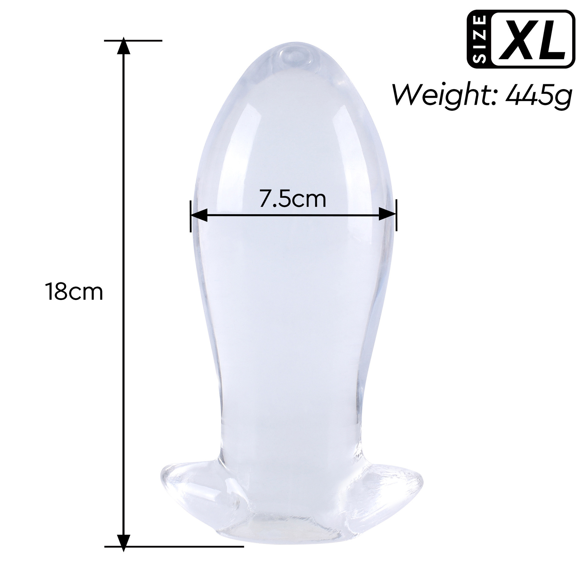 Tapón anal huevo de dragón XL-code de alta transparencia.