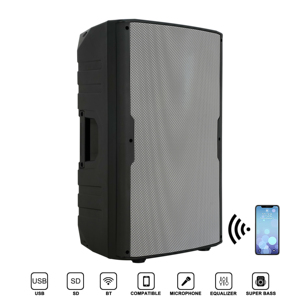 Sistema de altavoces PA de audio profesional activo y de alto rendimiento de 15 pulgadas con mezclador de 2 canales y amplificador LCD DSP multicolor - Product Image 3