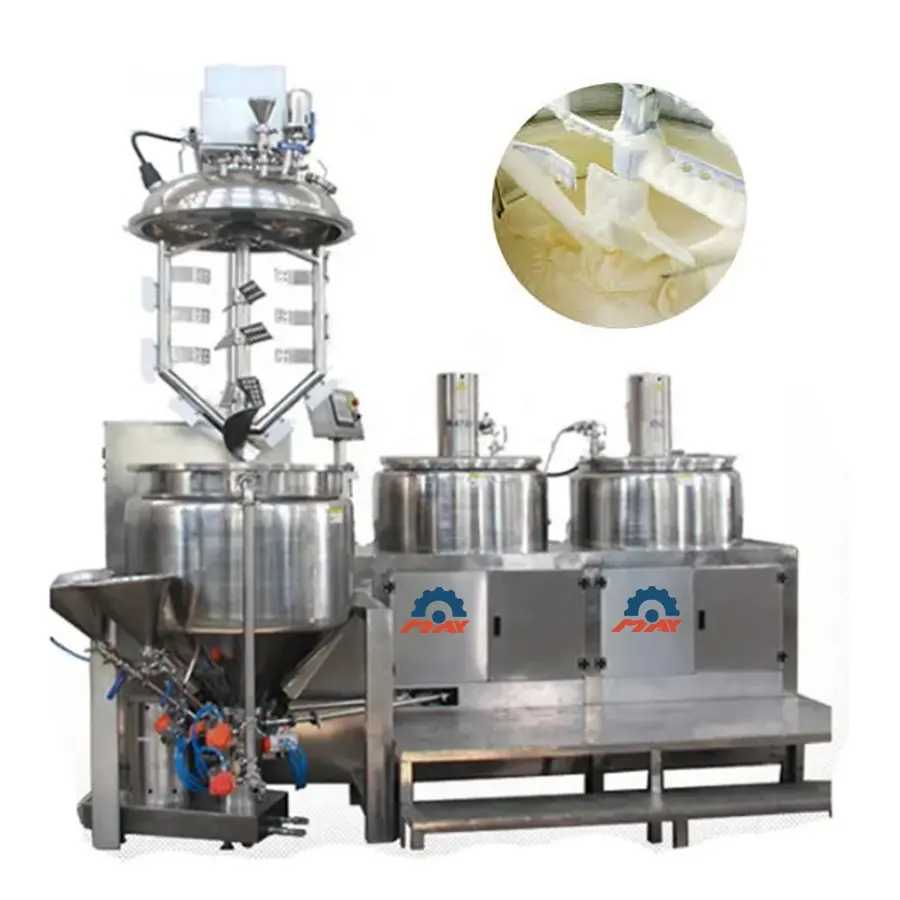 Vakum homojenleştirici emülsifikasyon makinesi mayonez üretim peynir margarin ketçap krem yapma makinesi