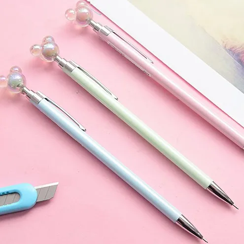 Deli — crayons mécaniques et automatiques 2B, 0.5mm, stylo Kawaii pour écoliers, papeterie pour dessin, stylo à pression de bureau