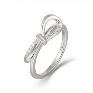 Moissanite Anel 18k Ouro Mulheres Simples e Elegante Design de Anel Fino com Circular Moissanite Inlay Atacado - Product Image 2