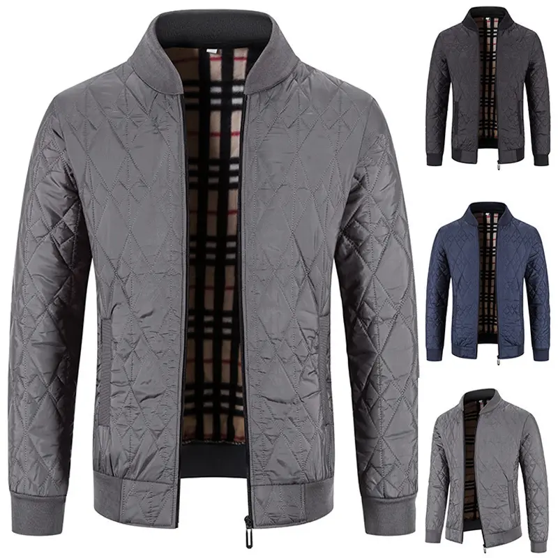 2023 kış yeni sıcak satış yüksek kaliteli ceket düz renk Logo baskılı Polyester elyaf 95% erkek