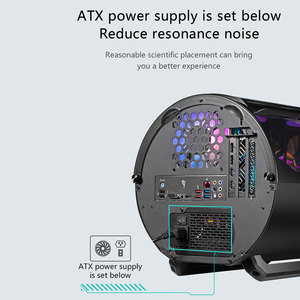 Lovingcool yeni stil Pc durumda ATX/M-ATX Form faktörü masaüstü oyun için USB ve ses portları ile mikro ATX anakart destekler - Product Image 6