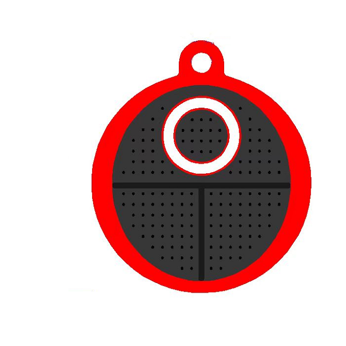 วงกลมสีดำสีแดง