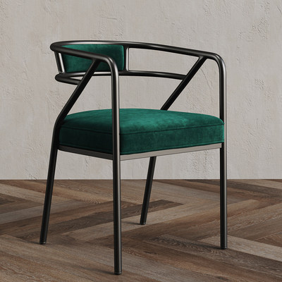 Pieds noirs-velours vert foncé