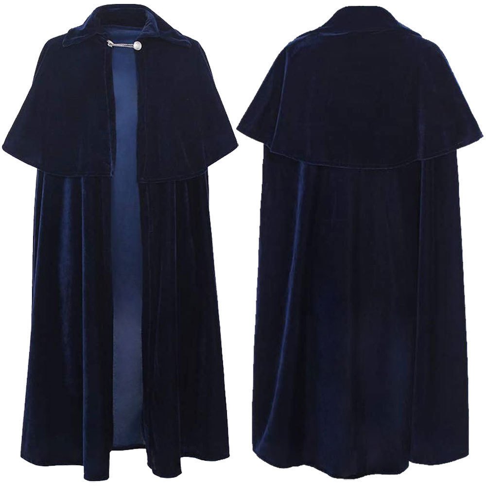 Blue vampire velvet cloak