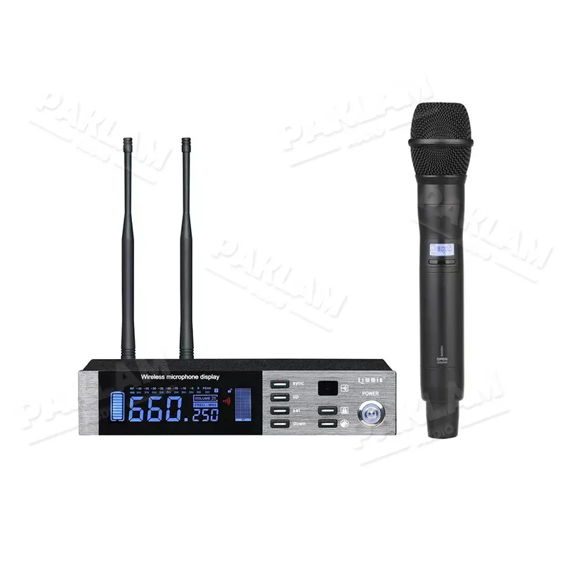 PAKLAM AUDIO microfono wireless a un canale true diversity 200 metri transfer microfono audio professionale