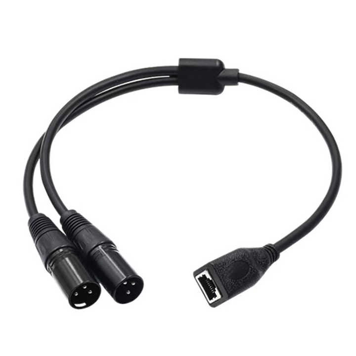 Adaptador hembra dual de 3 pines XLR a RJ45