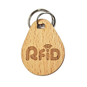 Wooden RFID Key Fob <strong>Custom</strong> RFID <strong>Tag</strong> Keyfob TK4100 RFID Key Fob Keychain for Access Control - Product Image 1