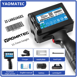 Yaomatec 12.7mm toplu kodlama makinesi küçük miktar baskı ve kodlama için mürekkep püskürtmeli el yazıcısı baskı kodlama makinesi