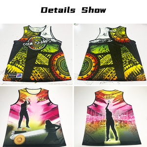 Rompi Basket Sublimasi Custom Motif Polinesia Rasta Bahan Polyester Singlet Maori Jersey Basket Anak Remaja Pakaian Basket - Product Image 3