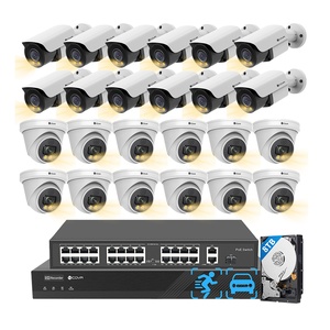 4COVR 24X 5Mp Torreta bala mixta Red exterior Sistema de cámara de seguridad PoE de 32 canales Audio bidireccional Visión nocturna 8TB HDD 32CH - Product Image 1