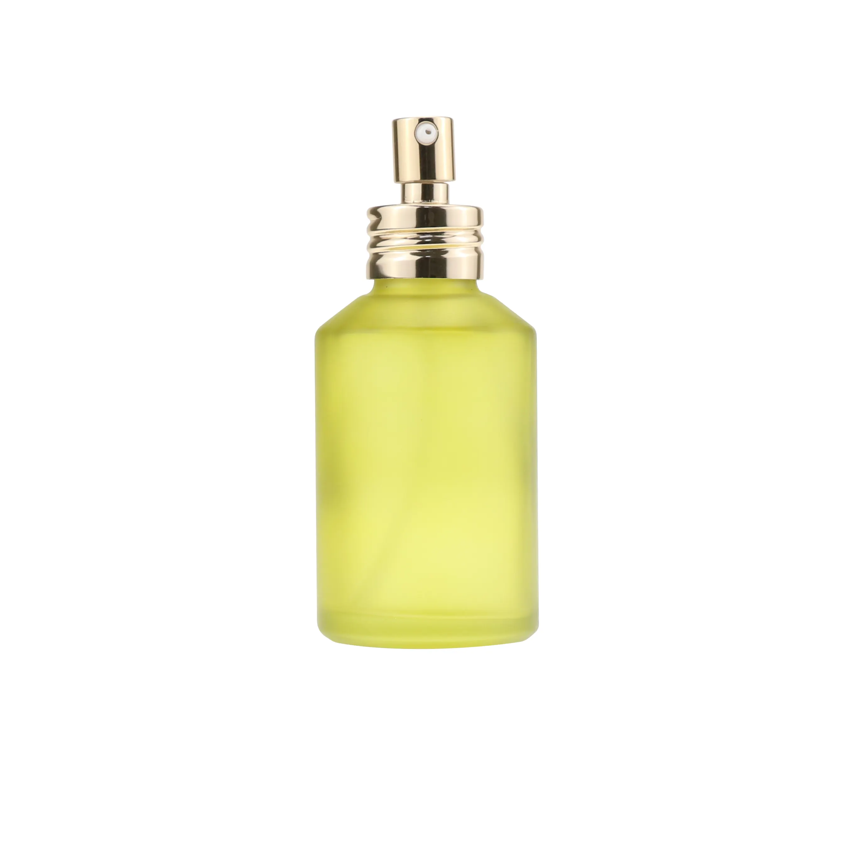 Botella de loción de vidrio para hombro, botella con bomba trasera y cuentagotas, color verde oliva