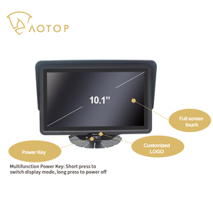 Full Touch Screen 10.1&quot; LCD IPS Car <strong>Monitor</strong> Split View 6CH Camera Video Signal <strong>Input</strong> DVR Rear View <strong>Monitor</strong> for Truck Heavy Duty - Product Image 4