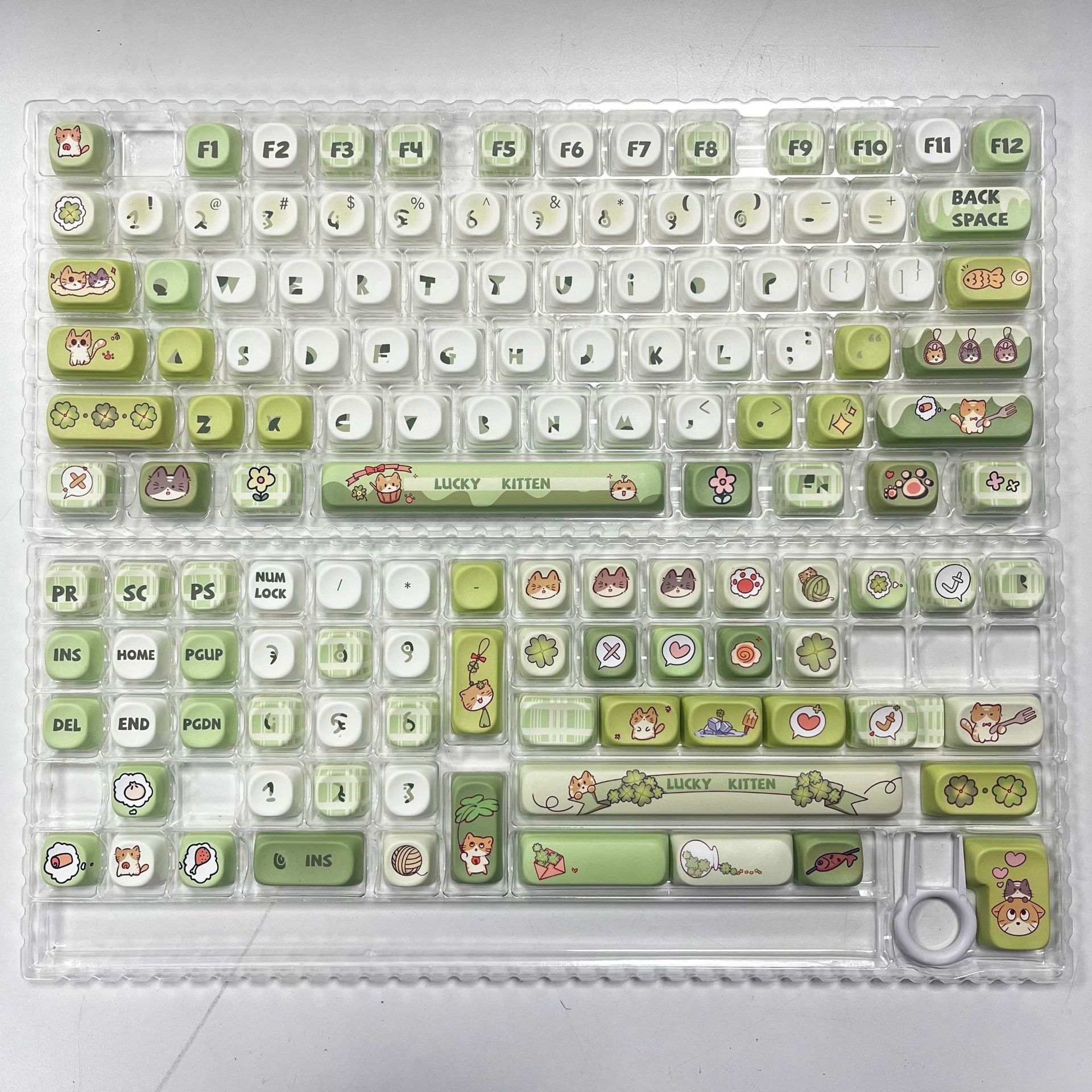 Lucky meow theme keycap--english version