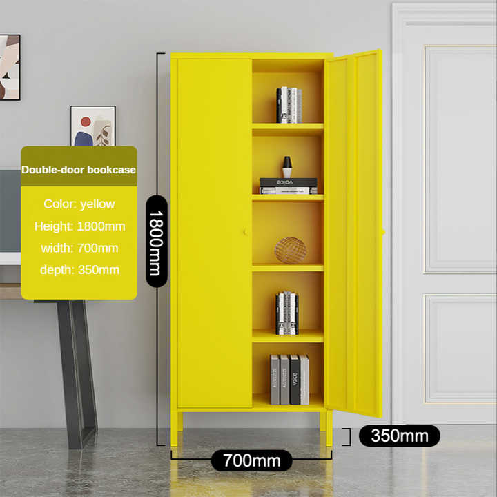 Lightweight Modern Style Bookcase Steel Bookcase Children's Metal Bookcase Minimalist Stainless Steel Frame Living Room Library